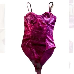 Smooth Velvet Bodysuit Size S